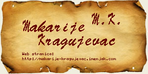 Makarije Kragujevac vizit kartica